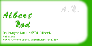 albert mod business card